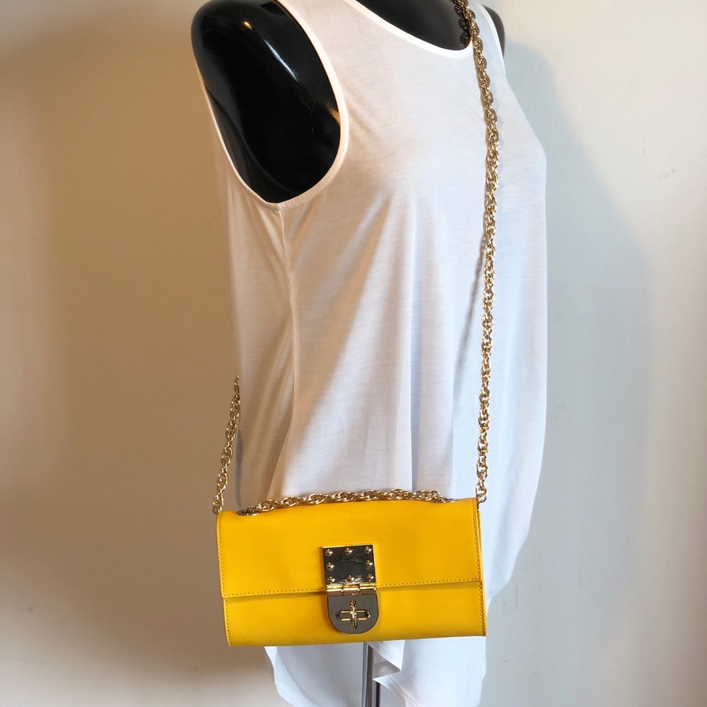 Badgley Mischka Saffiano Leather Handbag - Picture 2 of 8